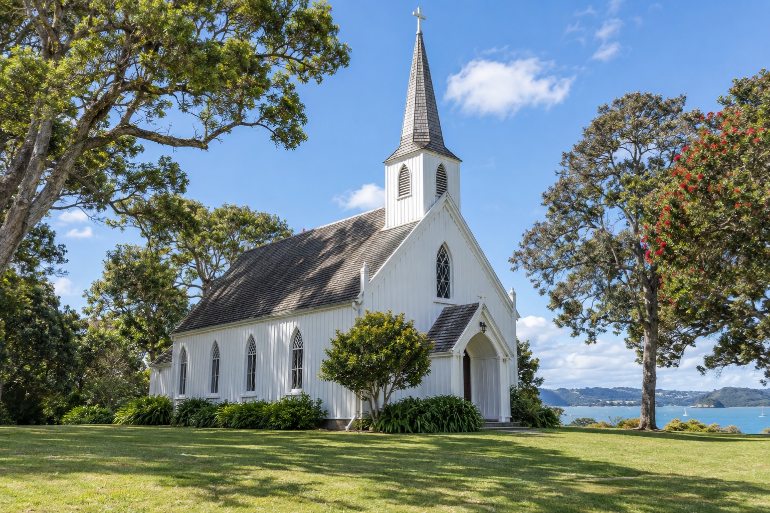 Christ Church in Russell, New Zealand's oldest surviving church, built in 1835